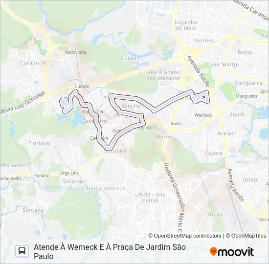240 CAVALEIRO / CEASA Bus Line Map