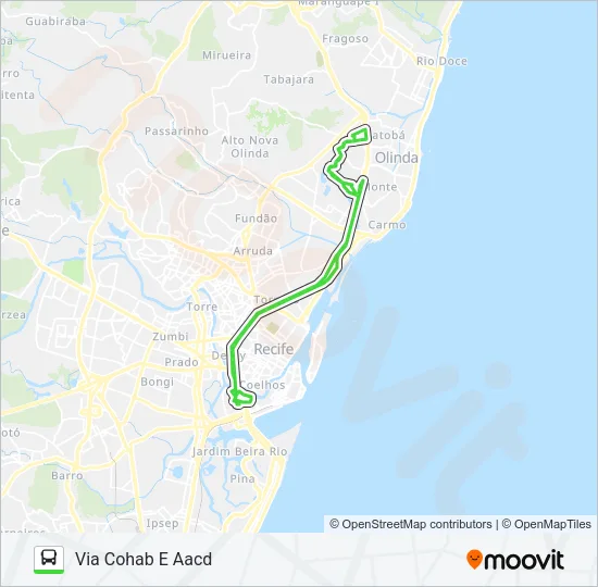 916 OURO PRETO / JOANA BEZERRA Bus Line Map