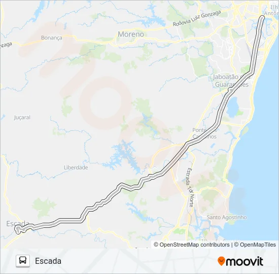 13010 ESCADA - RECIFE Bus Line Map