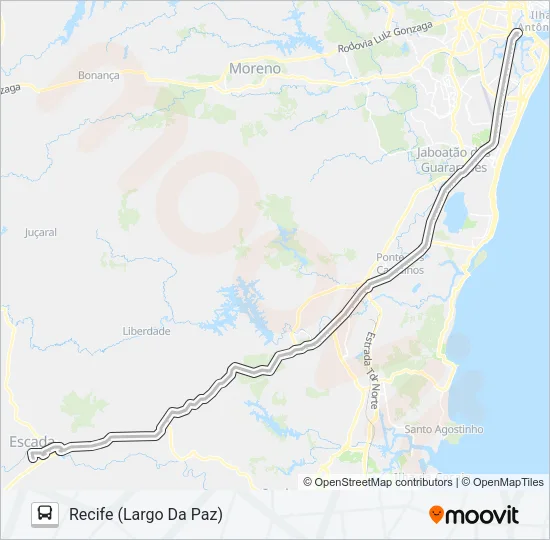 13010 ESCADA - RECIFE Bus Line Map