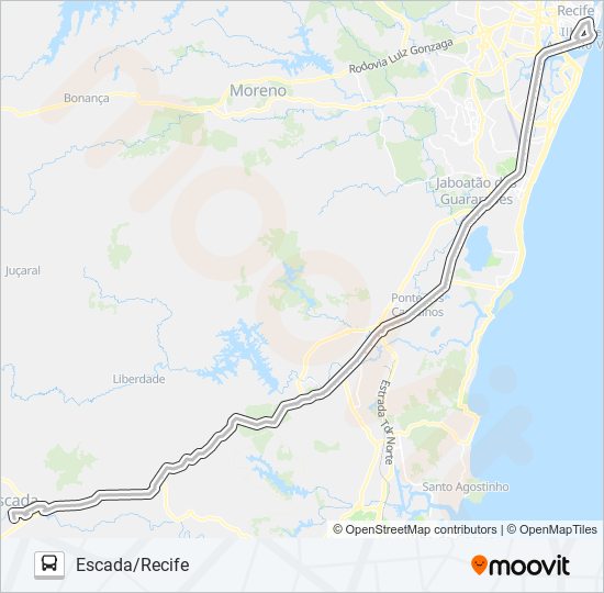 13010 ESCADA - RECIFE bus Line Map