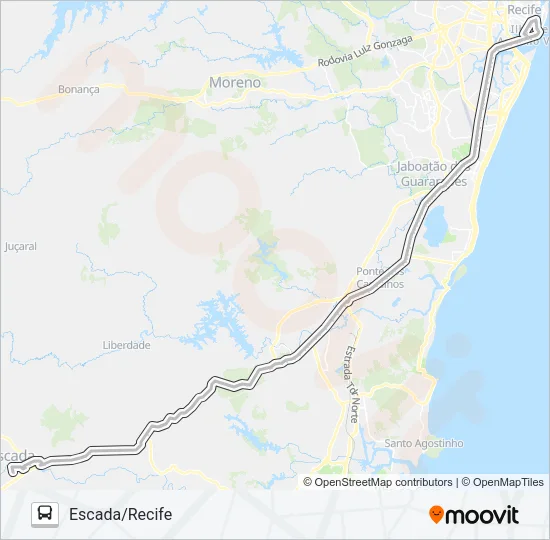 13010 ESCADA - RECIFE Bus Line Map