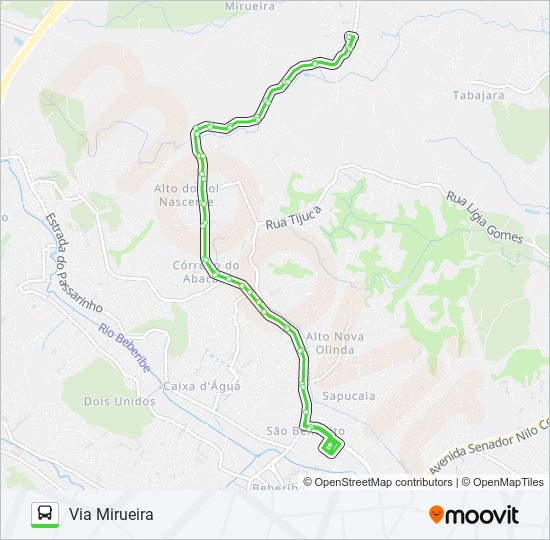 844 SANTA CASA / TI XAMBÁ bus Line Map