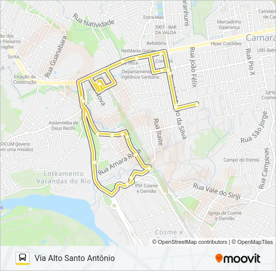 2456 VIANA / TI CAMARAGIBE Bus Line Map