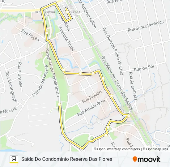 2456 VIANA / TI CAMARAGIBE Bus Line Map