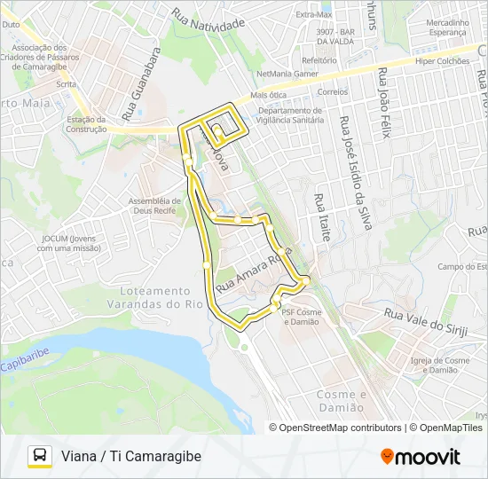 2456 VIANA / TI CAMARAGIBE Bus Line Map