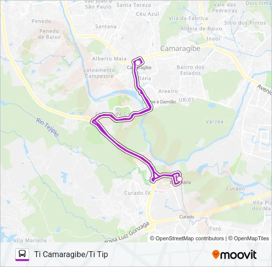 2481 TI CAMARAGIBE/TI TIP Bus Line Map