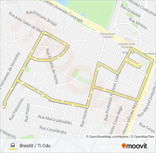2433 BRASILIT / TI CDU Bus Line Map