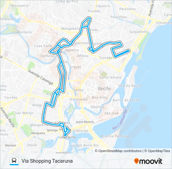C110 CAMPO GRANDE / AFOGADOS Bus Line Map