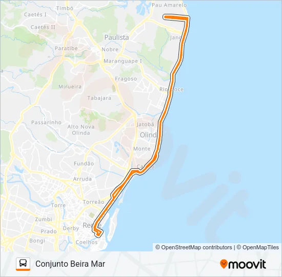1994 CONJUNTO BEIRA MAR Bus Line Map