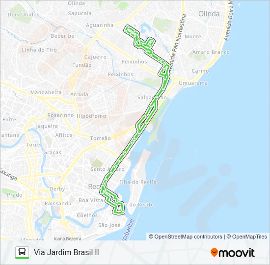 822 JARDIM BRASIL I (CRUZ CABUGÁ) Bus Line Map