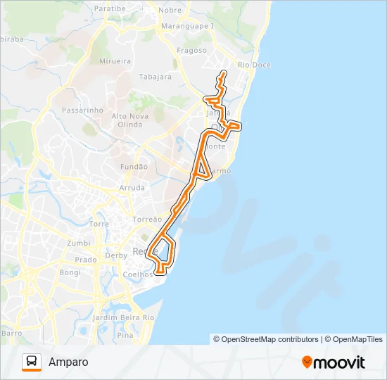 1971 AMPARO Bus Line Map