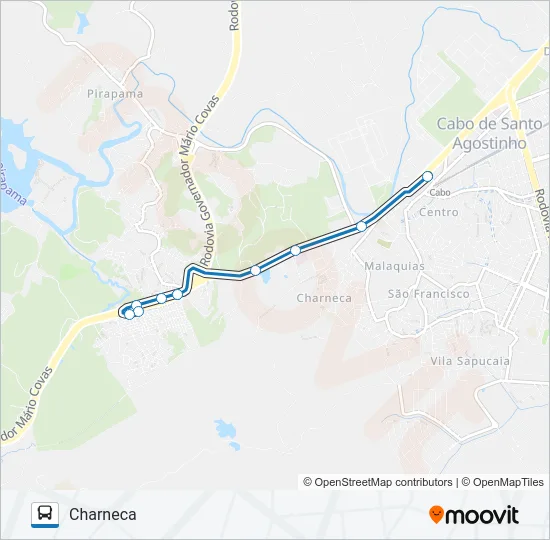 002 CABO - CHARNECA Bus Line Map