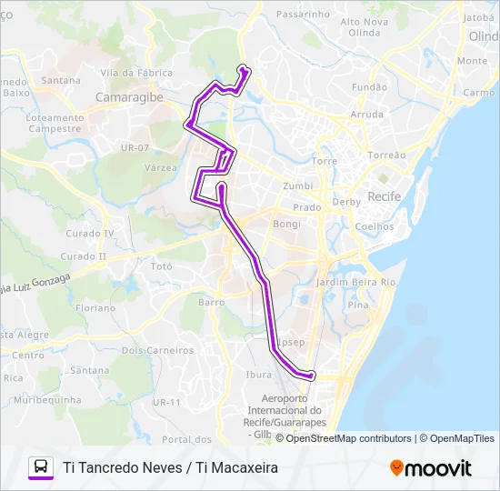 2060 TI TANCREDO NEVES / TI MACAXEIRA Bus Line Map