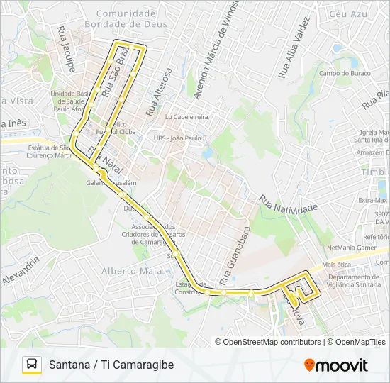 2478 SANTANA / TI CAMARAGIBE Bus Line Map