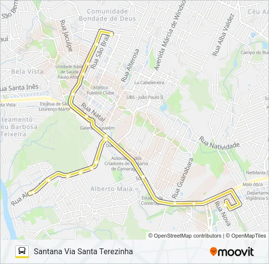 2478 SANTANA / TI CAMARAGIBE Bus Line Map