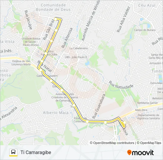 2478 SANTANA / TI CAMARAGIBE Bus Line Map