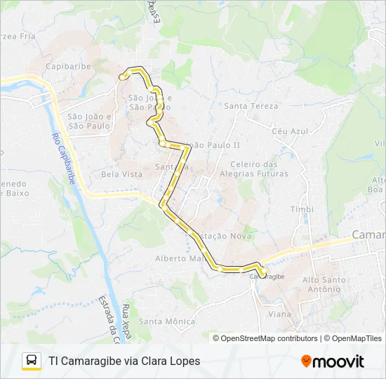 2478 SANTANA / TI CAMARAGIBE Bus Line Map