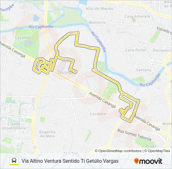 2429 TI GETÚLIO VARGAS / TI CDU Bus Line Map
