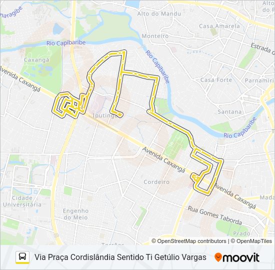 2429 TI GETÚLIO VARGAS / TI CDU Bus Line Map
