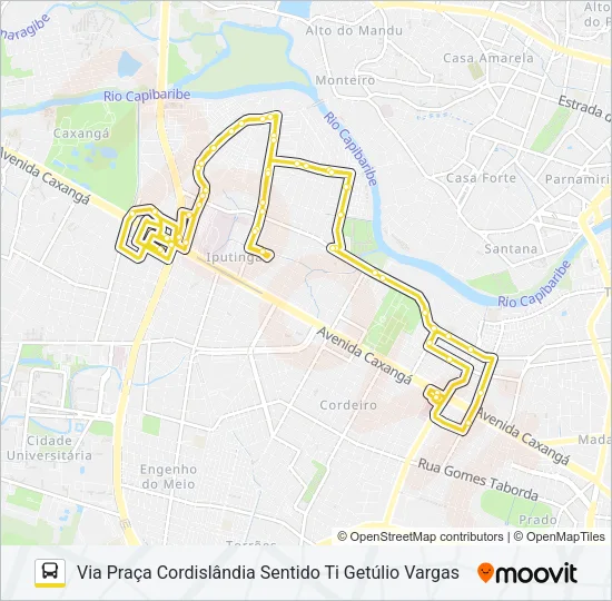 2429 TI GETÚLIO VARGAS / TI CDU Bus Line Map