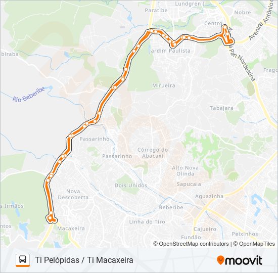 1906 TI PELÓPIDAS / TI MACAXEIRA bus Line Map
