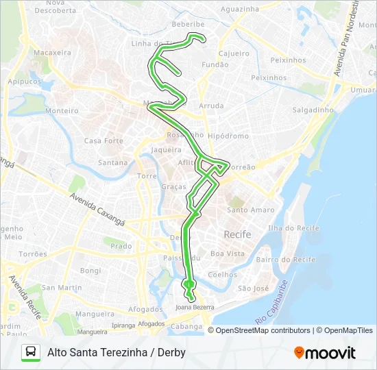 780 ALTO SANTA TEREZINHA / DERBY Bus Line Map