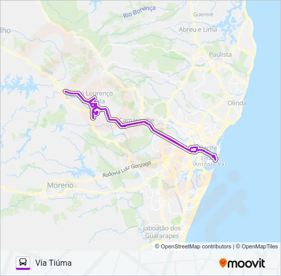 2457 SÃO LOURENÇO (BACURAU) Bus Line Map