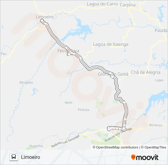 813 VITORIA - LIMOEIRO Bus Line Map
