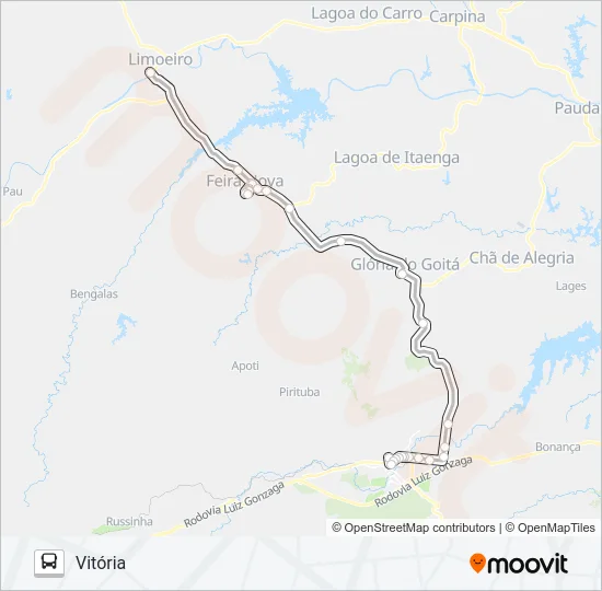 813 VITORIA - LIMOEIRO Bus Line Map