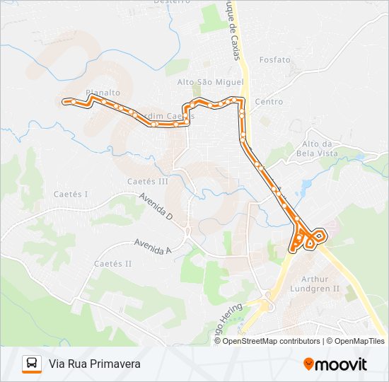 Mapa da linha 1989 LOTEAMENTO PLANALTO / TI ABREU E LIMA de ônibus
