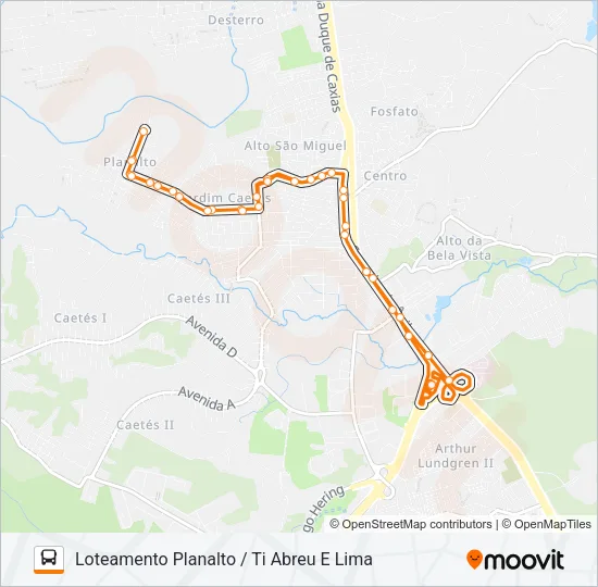 1989 LOTEAMENTO PLANALTO / TI ABREU E LIMA Bus Line Map