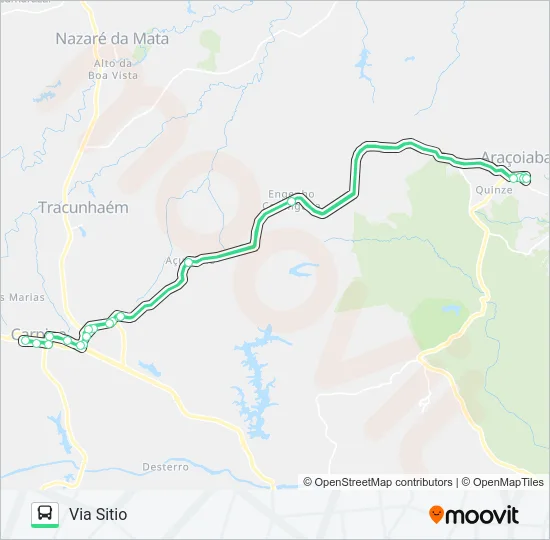C02 ARAÇOIABA - CARPINA Bus Line Map