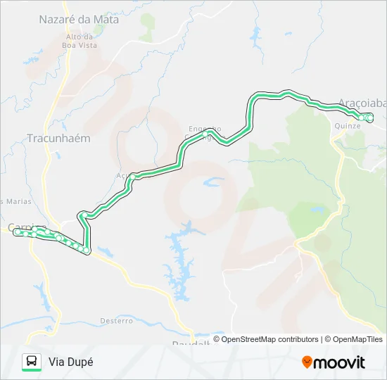 C02 ARAÇOIABA - CARPINA Bus Line Map