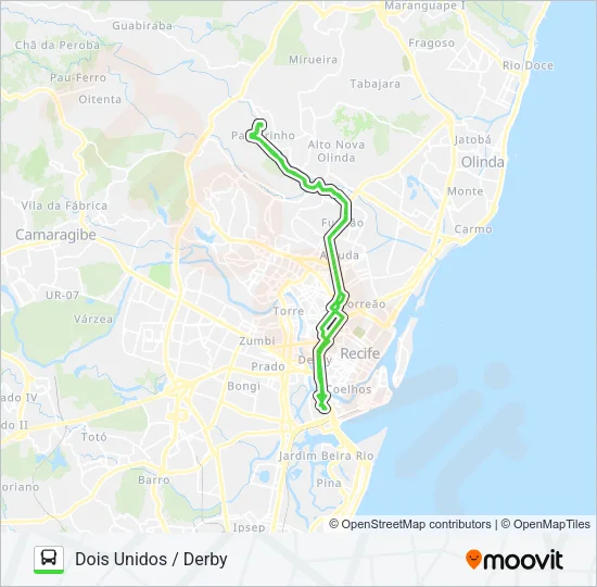 760 DOIS UNIDOS / DERBY Bus Line Map