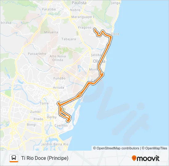 1987 TI RIO DOCE (PRÍNCIPE) Bus Line Map