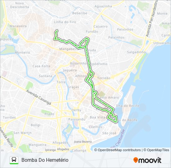 713 BOMBA DO HEMETÉRIO bus Line Map