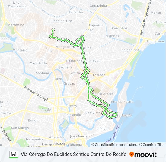 Mapa da linha 713 BOMBA DO HEMETÉRIO de ônibus