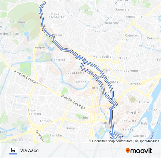 640 GUABIRABA / DERBY (JOANA BEZERRA) Bus Line Map