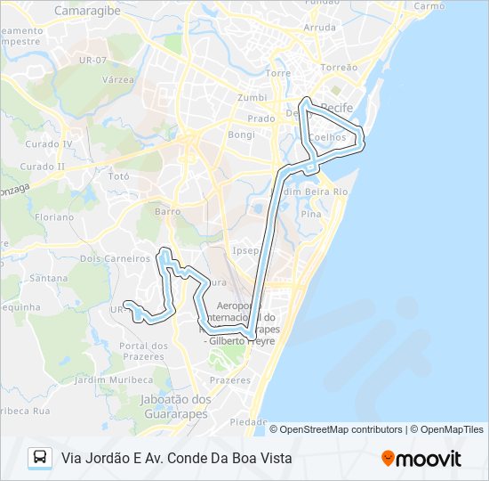 Mapa da linha 224 UR-11 (OPCIONAL) de ônibus
