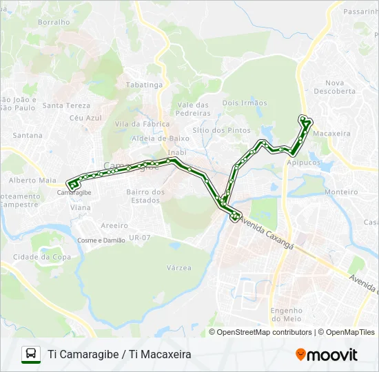 2490 TI CAMARAGIBE / TI MACAXEIRA Bus Line Map