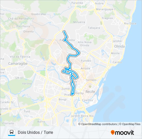 C108 DOIS UNIDOS / TORRE bus Line Map