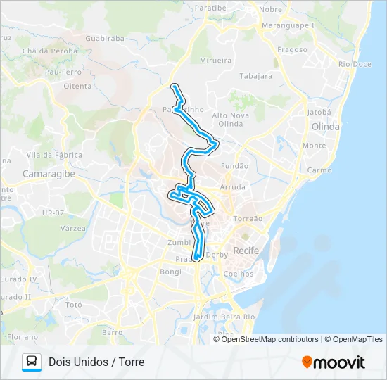 C108 DOIS UNIDOS / TORRE Bus Line Map