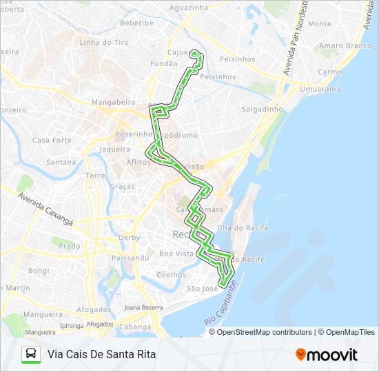 Mapa da linha 722 CAMPINA DO BARRETO de ônibus