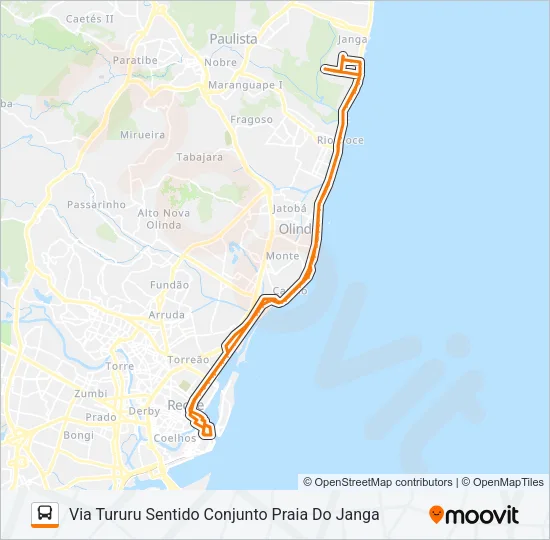 1993 CONJUNTO PRAIA DO JANGA Bus Line Map