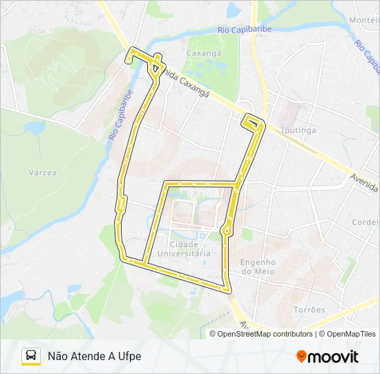 2431 TI CDU / TI CAXANGÁ (UFPE) Bus Line Map