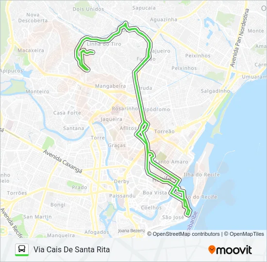 743 ALTO JOSÉ BONIFÁCIO (JOÃO DE BARROS) Bus Line Map