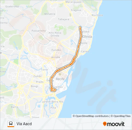 1913 TI PE-15 / TI JOANA BEZERRA Bus Line Map