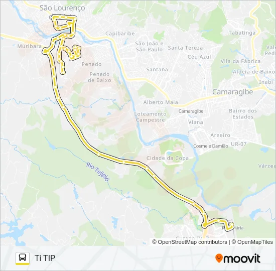 2410 PARQUE CAPIBARIBE / TI TIP Bus Line Map
