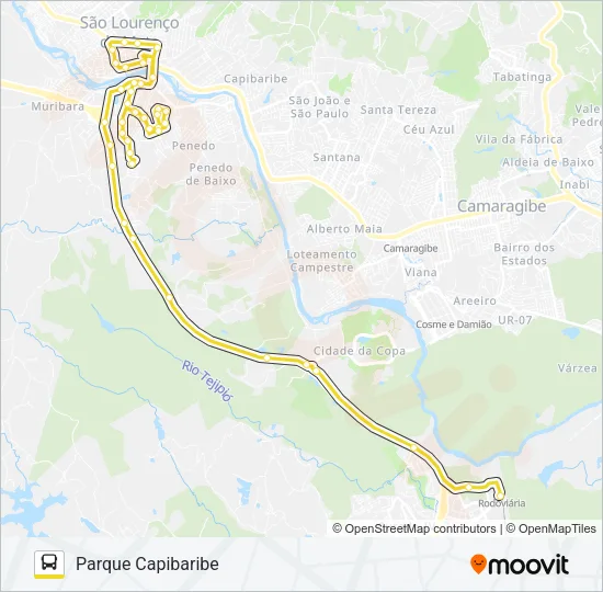 2410 PARQUE CAPIBARIBE / TI TIP Bus Line Map